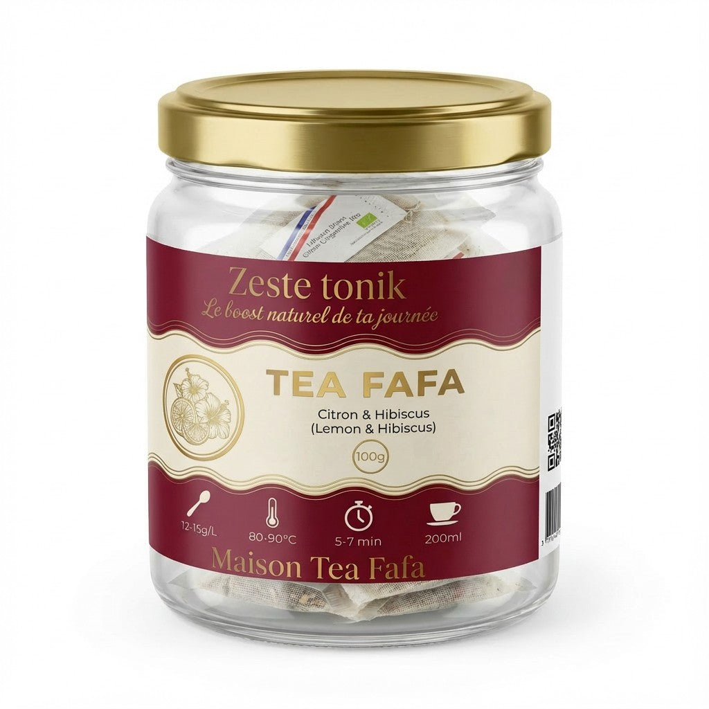 Détox citron gingembre Zeste tonik - bocal en verre